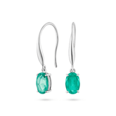 Emerald Drop Earrings (18ct) - Dracakis Jewellers
